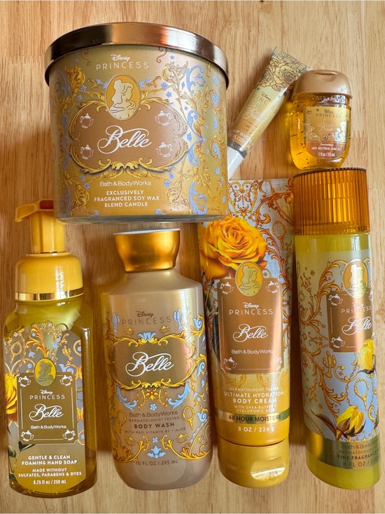 Bath & Body Works Other - Bath & Body Works Disney Princess Belle 11Piece Bath & Body Set — Gold
